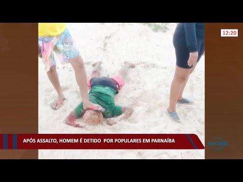 Após assalto, homem é detido por populares em Parnaíba 06 01 2022