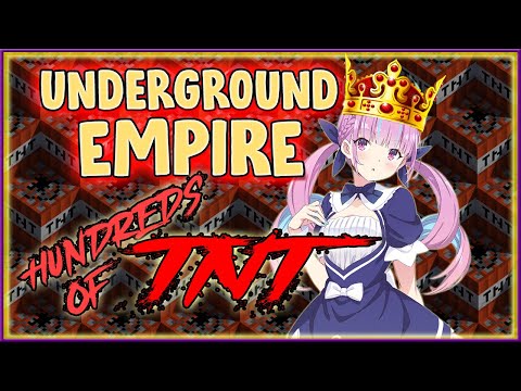 holoyume - VTuber ENG Subs ホロ夢 - 【ENG Sub】Aqua and her UNDERGROUND EMPIRE project *HUNDREDS OF TNT* Minecraft【Hololive】