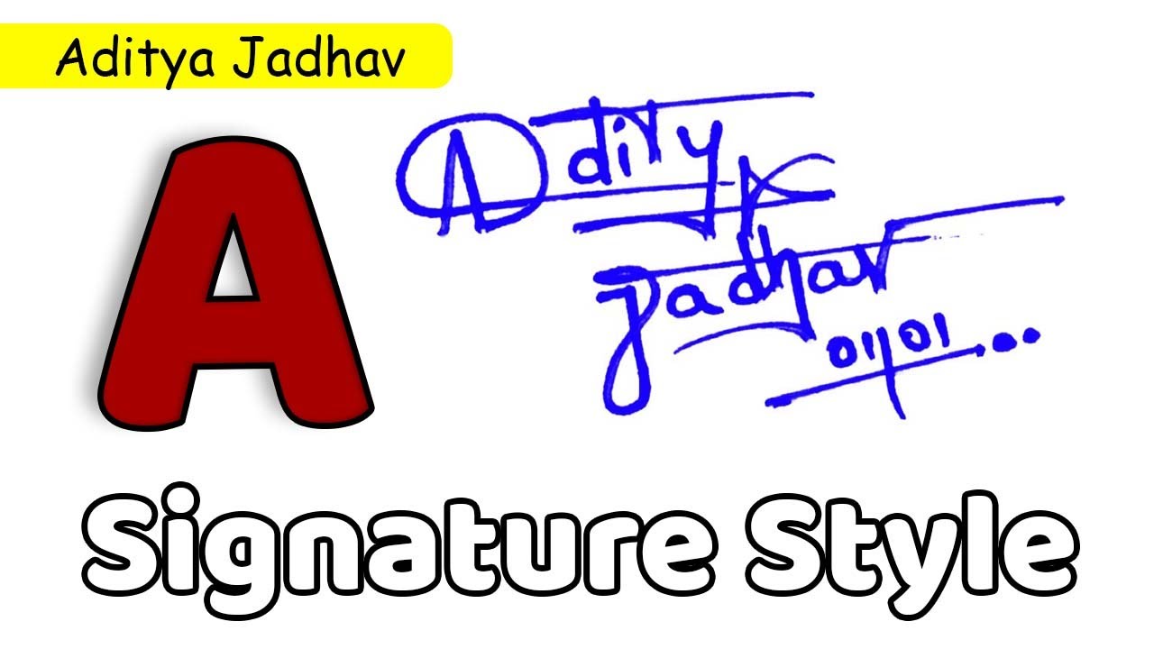 ✅ Aditya Jadhav Name Signature Request done