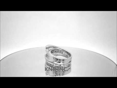 ROUND & PRINCESS TENSION DIAMOND ENGAGEMENT RING SET - KNR INC - 638.1