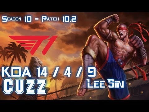 T1 Cuzz LEE SIN vs KINDRED Jungle - Patch 10.2 KR Ranked