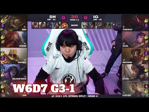 SN vs IG - Game 1 | Week 6 Day 7 LPL Spring 2021 | Suning vs Invictus Gaming G1