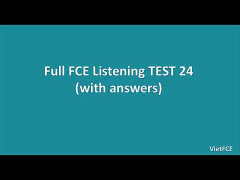 Full B2 First (FCE) Listening Test 24