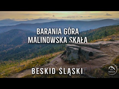 A scenic route through the beautiful Silesian Beskids. Barania Góra, Malinowska Skała, and Malino...