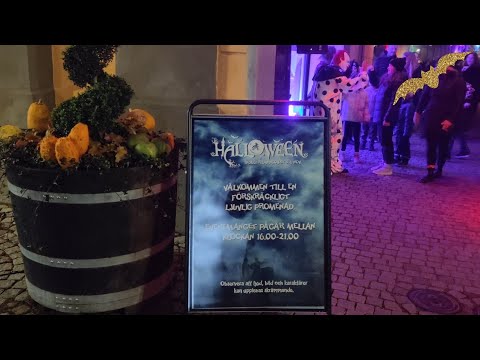 Halloween night in Norrköping, Sweden