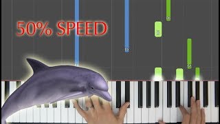 Enigma Dream Of The Dolphin Synthesia &#39;Live Keys&#39; Piano Tutorial at 50% Speed