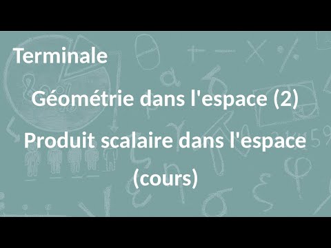 Terminale S - Géométrie dans l'espace (2ème partie) - I. Produit scalaire dans l'espace (cours)