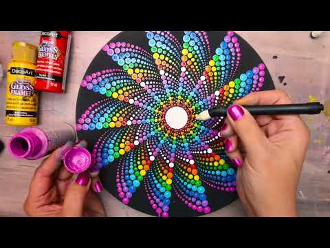 Dot Mandala PINWHEEL Design Step By Step Tutorial | Lydia May