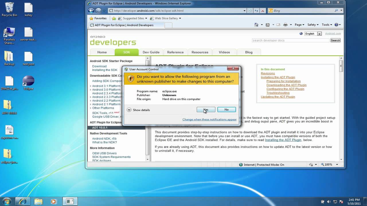 Tutorial: Establishing an Android development environment on Windows 7