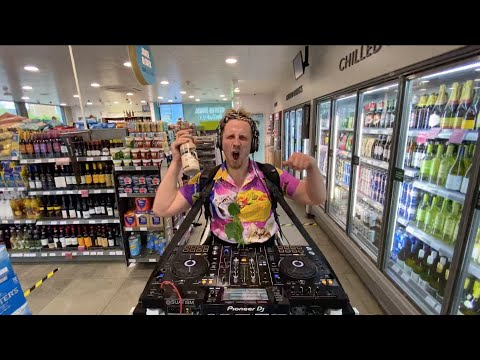 Shopping at GAS stations while DJing.