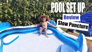 Intex Swim Centre Family Pool with Seats Set Up & Review Slow Puncture Straight Away