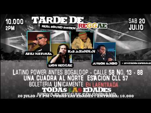 JUNIOR SAMBO EN LA TARDE DE REGGAE JUNTO A RAS JAHONNAN - LION REGGAE Y AFAZ NATURAL