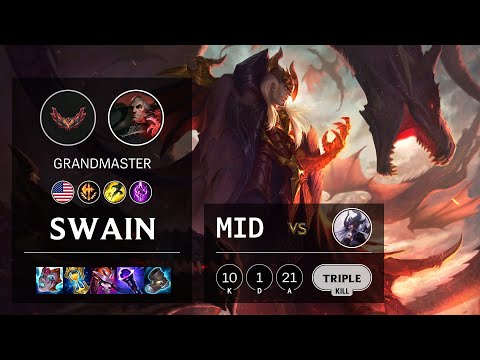 Swain Mid vs Syndra - NA Grandmaster Patch 12.5