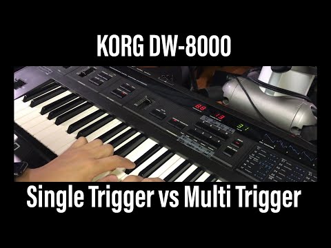 KORG DW-8000 single trigger vs multi trigger Dream Theater Metropolis Pt.1 keyboard solo cover