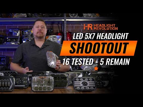 5x7 SEALED BEAM LED HEADLIGHT SHOOTOUT - We Tested 16 Different Headlights And Only 5 Passed