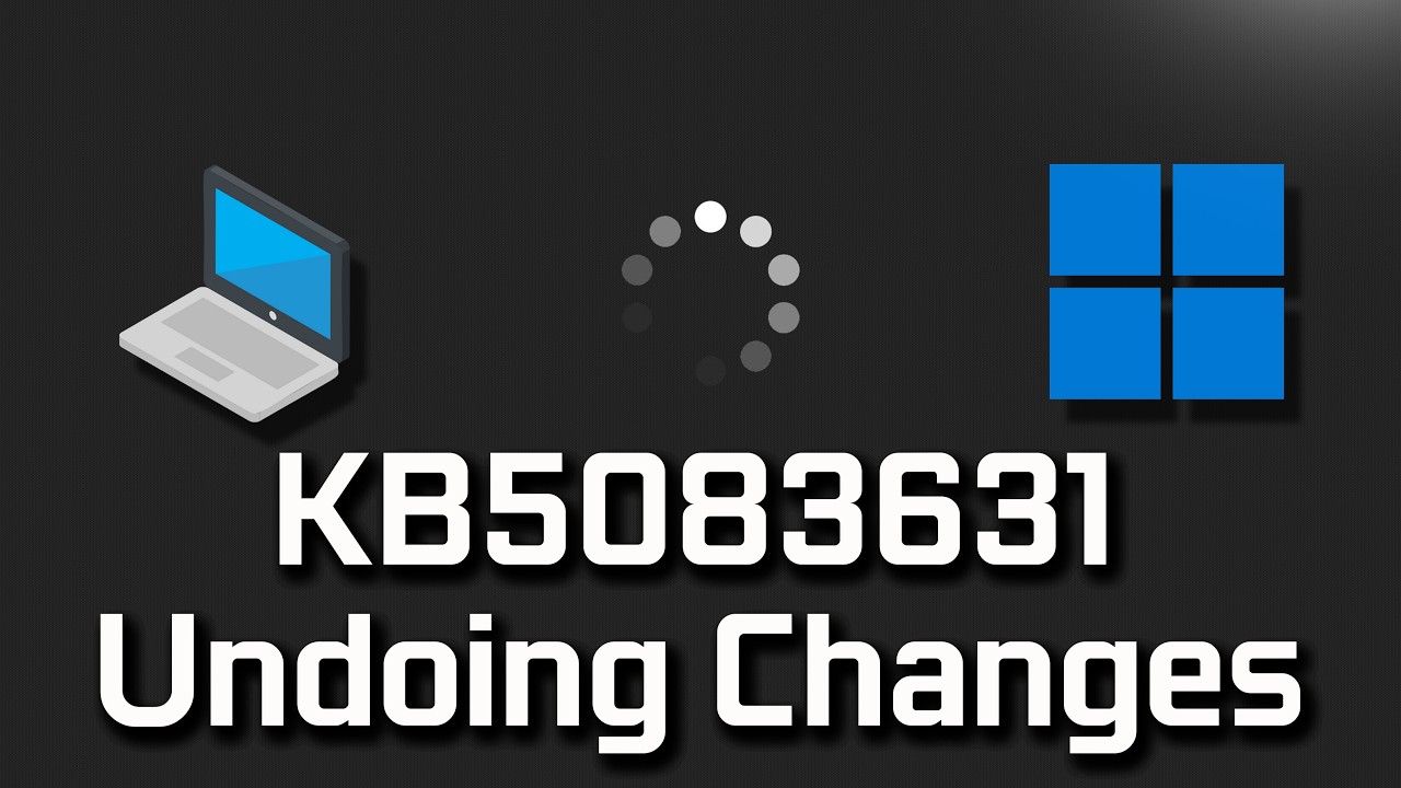 KB5083631 Update Error Something Didn't Go As Planned No Need To Worry Undoing Changes FIX