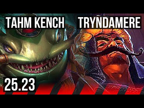 TAHM KENCH vs TRYNDAMERE (TOP) | 11/1/20, 1500+ games, Legendary | KR Grandmaster | 25.23