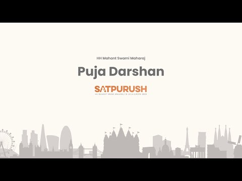 HH Mahant Swami Maharaj in London, UK – Monday 8 May 2023 – Puja Darshan