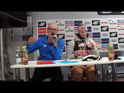 Karl Geiger and Marius Lindvik after the 68th Four Hills Tournament