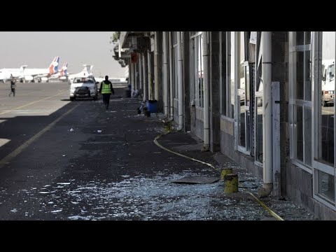 Damage at airport after Israel strikes Houthi rebels in Yemen's capital