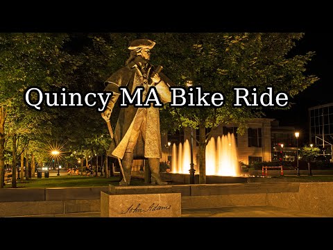 [4K] Quincy Massachusetts Bike Ride City Center to Wollaston Beach
