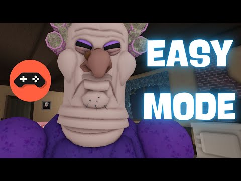 GRUMPY GRAN! (SCARY OBBY) Roblox Gameplay Walkthrough EASY Mode - First Place No Death [4K]