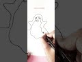 ✨️👻 Spooky Ghost In A Single Line Art |Halloween Ghost 👻 🖌🎨✨️