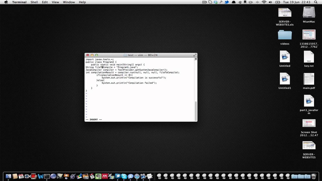 Compile a java program from another java program at run time