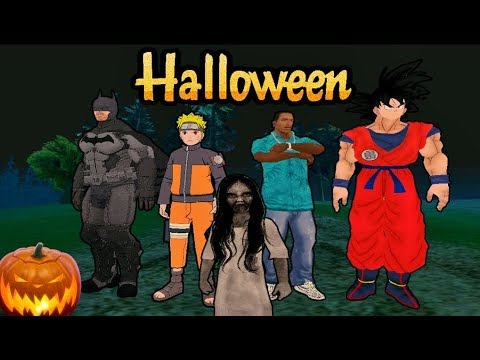 CJ, Goku, Y Sus Amigos Se Preparan Para Halloween - GTA San Andreas Loquendo