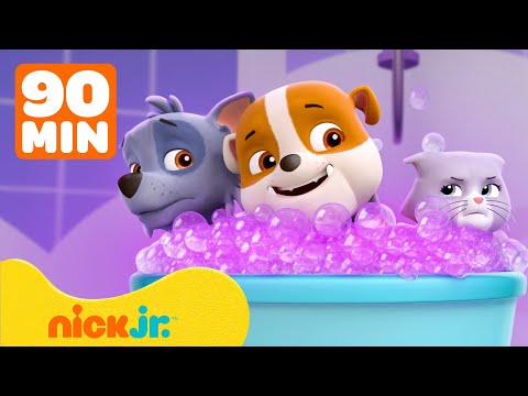 Patrulha Canina | Bolhas em apuros com Rubble e resgates fedidos! PAW Patrol com Zuma e Skye