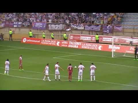 Tercer gol del Real Valladolid ante la Cultural y Deportiva Leonesa  Temp  17 18