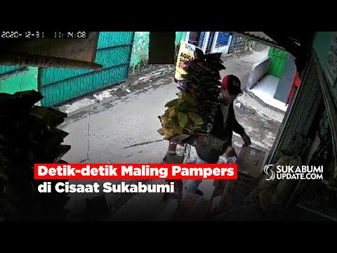 Detik-detik Maling Pampers di Cisaat Sukabumi