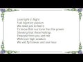 Bradley Leighton - Love Light in Flight Lyrics