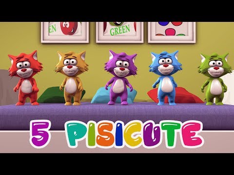 Cinci Pisicute Au Sarit In Pat - Cantece Pentru Copii - Hai Hui Cu Trupa Lui
