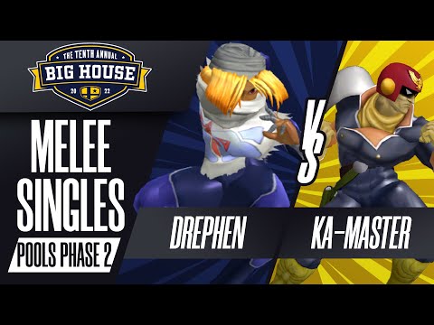 Drephen vs Ka-Master - Melee Singles Pools WQF - The Big House 10 | Sheik vs Cpt Falcon