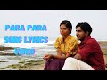 Para Para song lyrics video  | Neerparavai | N.R.Raghunathan | G.V.Prakash