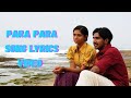 Para Para Song Lyrics Video Neerparavai N R Raghunathan G V Prakash