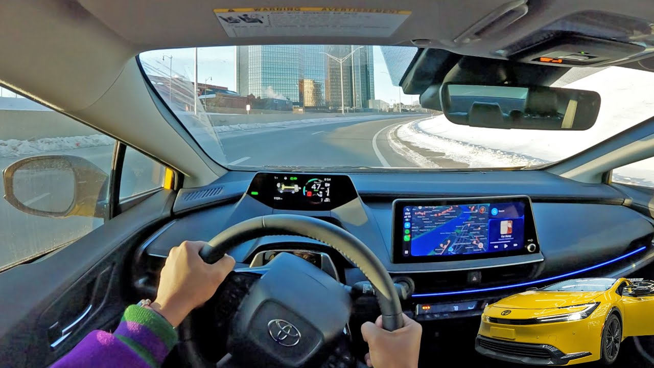 First drive in my 2026 Prius PHEV! [Detroit POV]