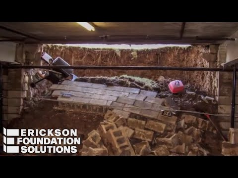 Auxiliary Wall Installation | Stabilizing a Bowing Foundation Wall
