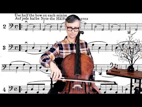 Easy Cello Exercises for Beginners | Piatti Cello Method | Lesson 2