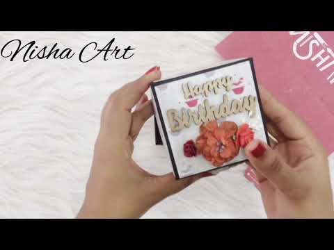 Birthday Gift Greeting Card - DIY | Handmade Gift by Nisha Art