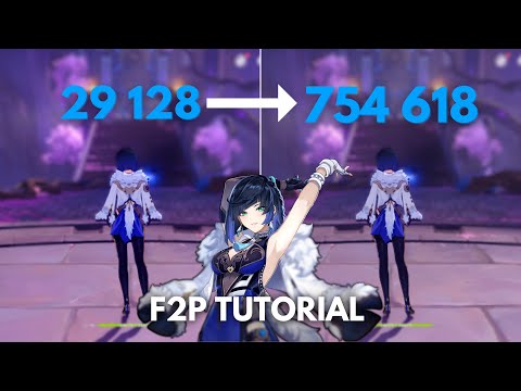 F2P:- YELAN 750k Nuke Tutorial [ Genshin Impact ]