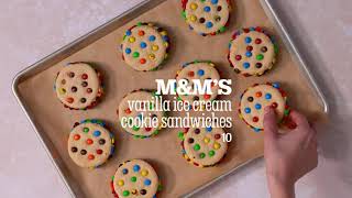 M&M'S VanillaIceCream Sandwich Tower with Toasted Marshmallow