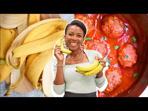 Vegan Chef Tries BANANA PEEL Recipes | Meatballs & Carnitas?!