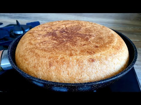 Bread on the Skillet Without Oven and Eggs | The Easiest Homemade Bread Recipe on the Skillet