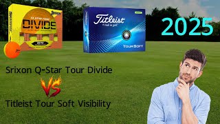Srixon Q Star Tour Divide vs Titleist Tour Soft Visibility Review and Comparison