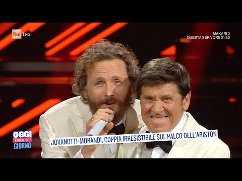 Jovanotti-Morandi, coppia irresistibile sul palco dell'Ariston - Oggi è un altro giorno 07/02/2022