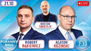 Download the video "🔴 PORANNY RING 7:30 ROBERT BĄKIEWICZ, AGATON KOZIŃSKI"