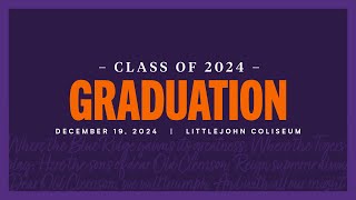 Clemson University Fall 2024 1:30pm Graduation