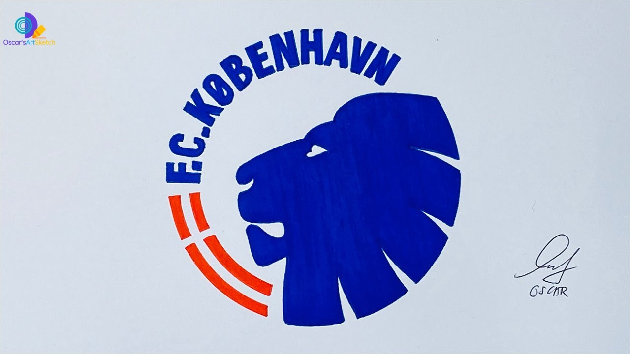 FOOTBALL #108 : Drawing Logo of FC Copenhagen / København - The Danish Superliga